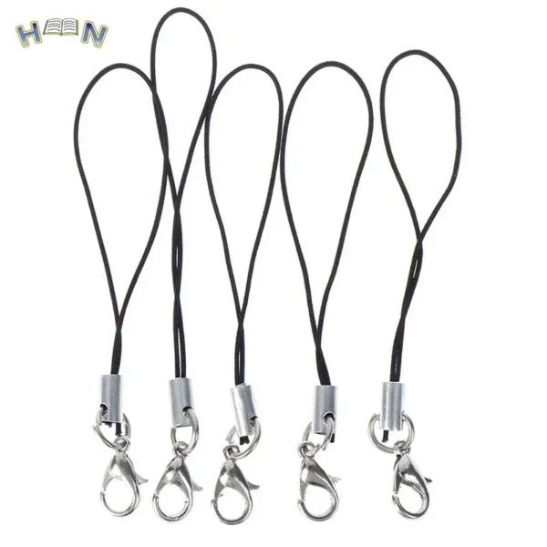 10pcs Nylon Wrist Strap Lanyard For Camera Cell Phone IPod USB Mp3 Mp4 Keychains Hooks Mobile phone Strap Keyring Key Ring - Image 2