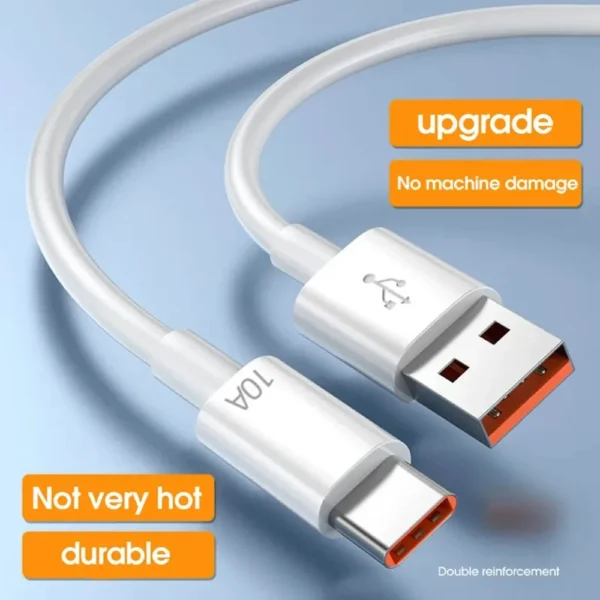 NNBILI 3Pcs cable ultra fast charging C-type phone, USB data cable C, 10A, 120W, suitable for Xiaomi, Samsung, Huawei - Image 2