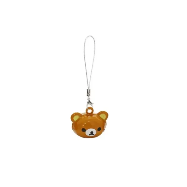 Lazy Brown Bear Bell Phone Charms Pendant Cute Kawaii Keychain Accessories For iPhone 12 Schoolbag Airpods Earphones Ins Korea - Image 3