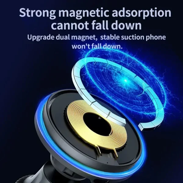 30W Magnetic Car Wireless Charger RGB For iPhone 12 13 14 15 Pro Max Macsafe Car Phone Holder Stand Mount Fast Charging Station - Image 6