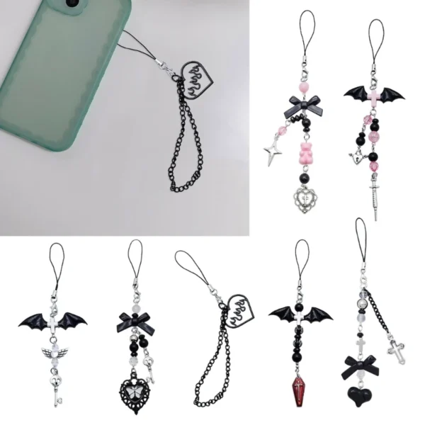 Goth Y2K Phone Charm Pendant Kawaii-Key Chain For Bag Accessory Women - Image 2