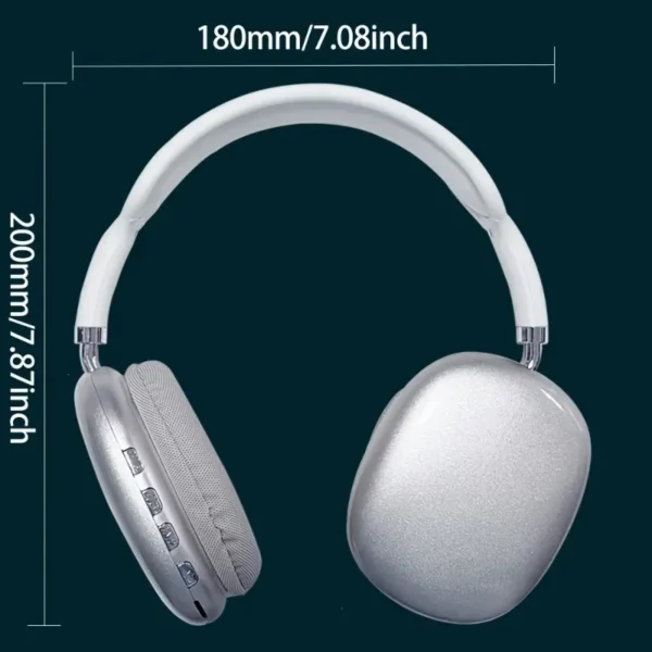 New P9Air MAX Wireless Bluetooth Headphones Noise Cancelling Mic Pods Over Ear Sports Gaming Headset For Apple - Image 2