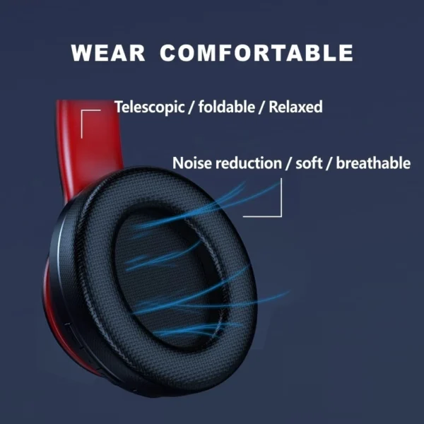 Lenovo HD200 Bluetooth Earphones Over-ear Foldable Computer Wireless Headphones Noise Cancellation HIFI Stereo Gaming Headset - Image 3