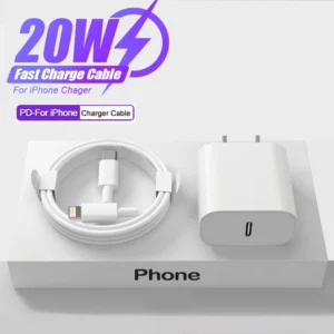 20W Fast Charger For iPhone 13 mini 12 11 pro 14 Pro Max Plus X XR XS USB Type C Fast Charging Charger Cable Accessories