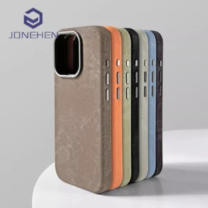 Magnetic Fiber Leather Phone Case For iPhone 15 14 13 12 16 Pro Max 15Plus For MagSafe Wireless Charge Shockproof Back Cover Bag