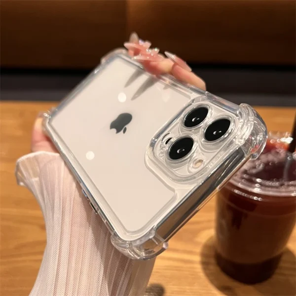 Luxury Shockproof Transparent Case For iPhone 16 15 14 13 12 11 Pro Max X Xs XR Max 7 8 Plus SE2 Clear Soft Bumper Cases Cover - Image 5