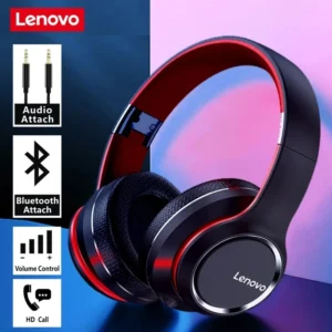 Lenovo HD200 Bluetooth Earphones Over-ear Foldable Computer Wireless Headphones Noise Cancellation HIFI Stereo Gaming Headset