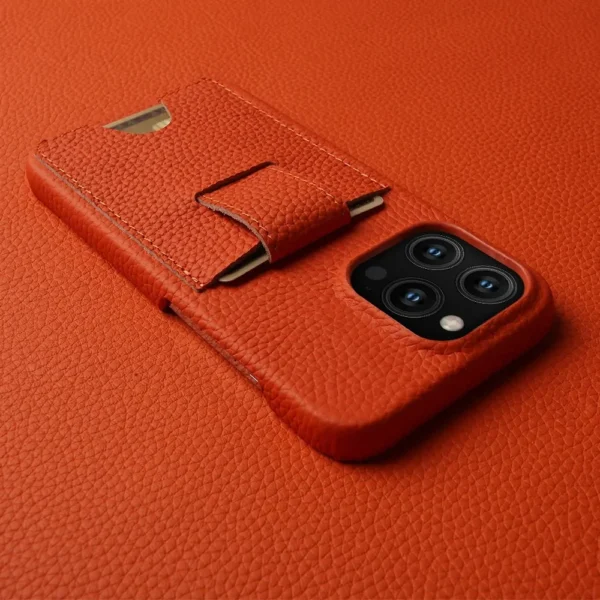 Premium Genuine Leather Card Holder Slot For iphone 16 Pro Max Case iphone15pro 14 13 12 11 Cases Shell Phone Cover Fundas Capa - Image 4