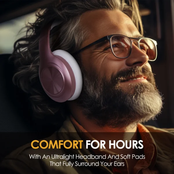 Siindoo JH-923 Wireless Headphones Over Ear,Foldable Bluetooth Headsets,3EQ Sound Modes, Hi-Res Audio with Deep Bass Microphone - Image 5