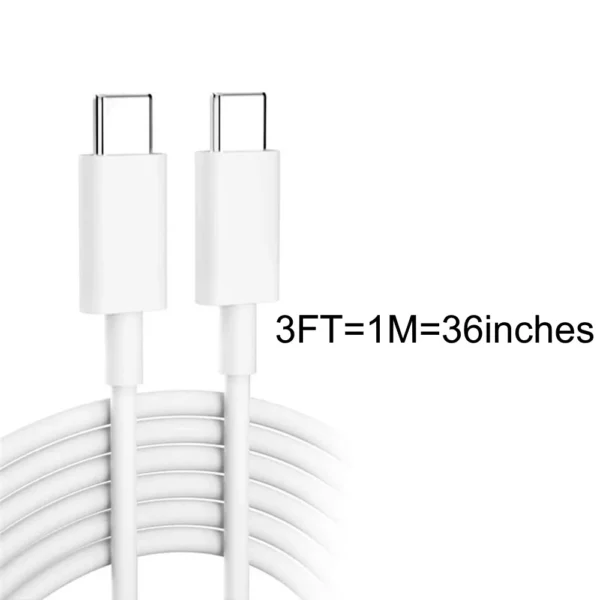 FastFish 6-Pack 100W USB-C to USB-C Charging Cable, Cord with 2.0 Data Transmission, Male to Male Connector for iPad Mini - Image 2